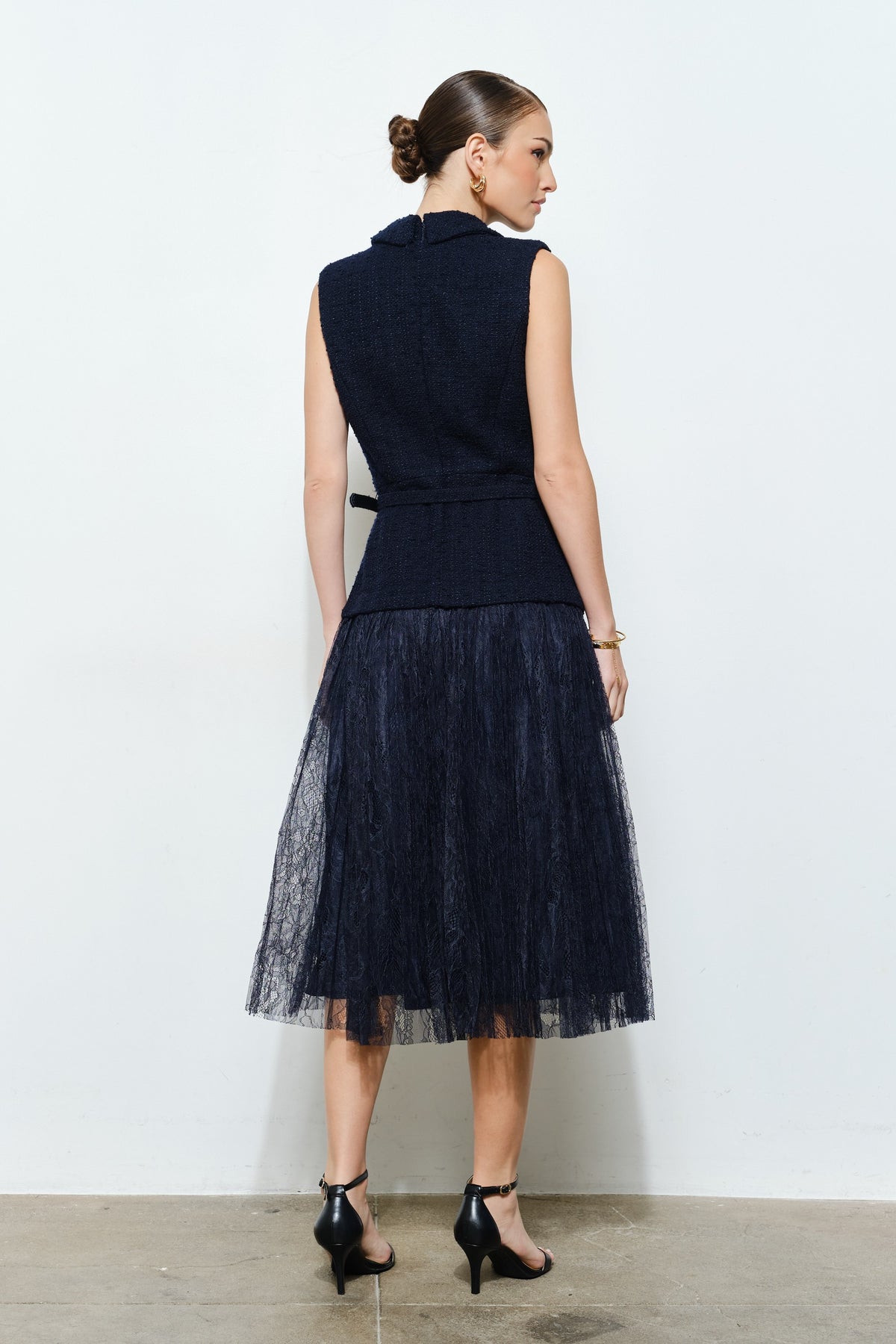Mixed Media Midi Dress