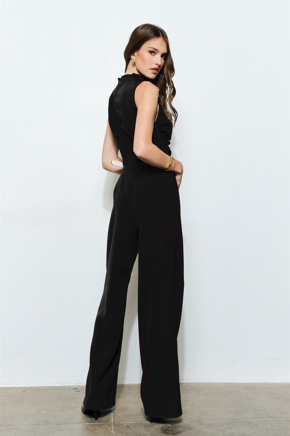 Sleeveless Belted Jumpsuit